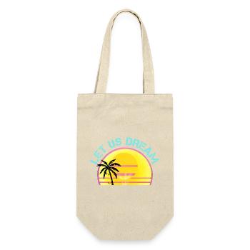 Let Us Dream Sunset Palm Retro and vintage mix for - Gift Bag for Bottles - nature - Front