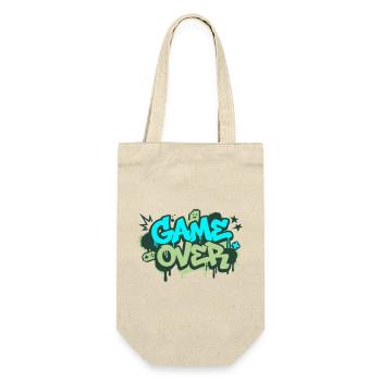 Game Over Graffiti Logo - Geschenkbeutel für Flaschen - Natur - Vorne