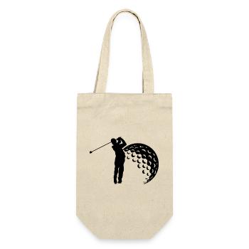 Golf Swing Silhouette - Gift Bag for Bottles - nature - Front