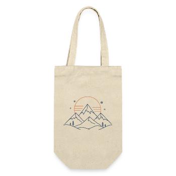 Berglandschaft mit Sonne - Geschenkbeutel für Flaschen - Natur - Vorne