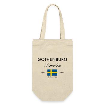 Gothenburg Sweden Coordinates Travel Souvenir - Gift Bag for Bottles - nature - Front