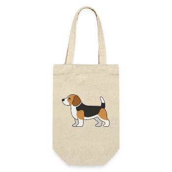 Illustration en blocs de couleur Beagle - Sac à bouteille - nature - Devant