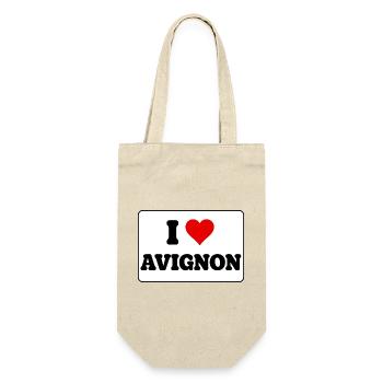 Ich liebe Avignon Ich liebe Avignon Fan French City - Geschenkbeutel für Flaschen - Natur - Vorne