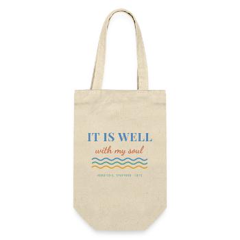 It Is Well With My Soul – Christian Hymn - Geschenkbeutel für Flaschen - Natur - Vorne