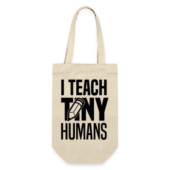 I teach tiny humans - Geschenkbeutel für Flaschen - Natur - Vorne