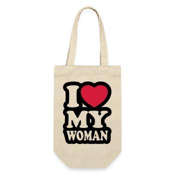I love my woman - Gift Bag for Bottles - nature - Front