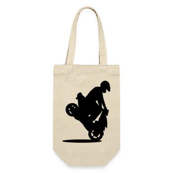 Roller Stunt - Geschenkbeutel für Flaschen - Natur - Vorne