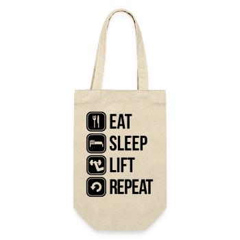 eat sleep lift repeat - Gift Bag for Bottles - nature - Front