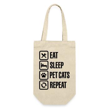Eat Sleep Pet cats Repeat - Gift Bag for Bottles - nature - Front