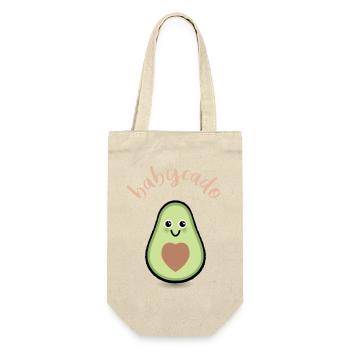 Schwangerschaft Baby Geburt - Geschenkbeutel für Flaschen - Natur - Vorne