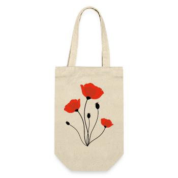 corn poppy - Gift Bag for Bottles - nature - Front