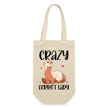 Amateurs de furet | Ferrets Animaux Cadeaux - Sac à bouteille - nature - Devant