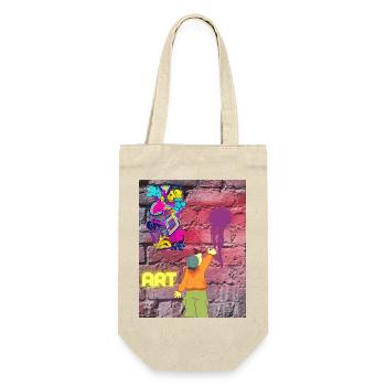 Graffiti ART - Geschenkbeutel für Flaschen - Natur - Vorne