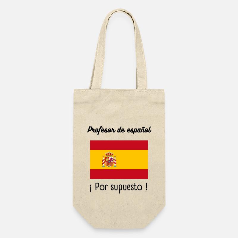 Cadeau prof d'espagnol - Sac à bouteille - nature
