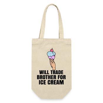 Funny Statement Dessert Sweets Ice Cream Delicious - Gift Bag for Bottles - nature - Front