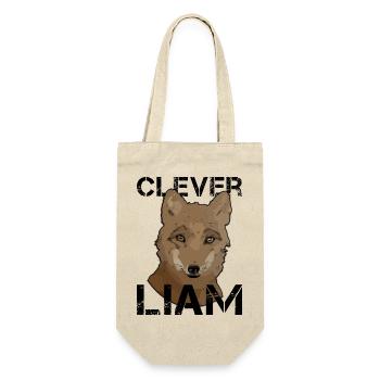 Liam Geburtstag Liam - Geschenkbeutel für Flaschen - Natur - Vorne