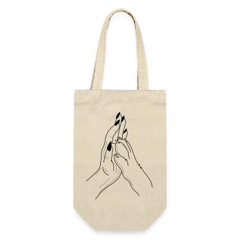 Hand Paw Highfive - Gift Bag for Bottles - nature - Front