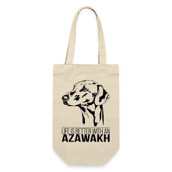 AZAWAKH la vie est meilleure chien en disant chien Wilsigns - Sac à bouteille - nature - Devant