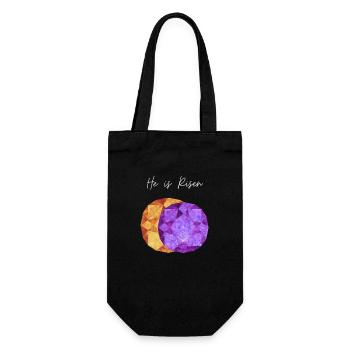 He is Risen Geometric Gem - Gift Bag for Bottles - black - Front