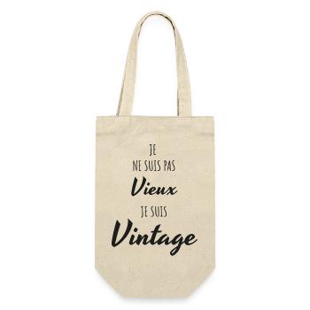 Je ne suis pas vieux je suis vintage - Sac à bouteille - nature - Devant