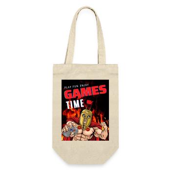 Play Fun Enjoy GAME TIME Gamer Shirt Real Gamer - Gift Bag for Bottles - nature - Front