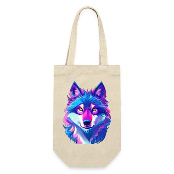 Wolf - Geschenkbeutel für Flaschen - Natur - Vorne