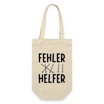Fehler sind Helfer - Geschenkbeutel für Flaschen - Natur - Vorne