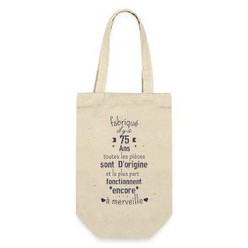 Fabriqué il y a 75 ans - Sac à bouteille - nature - Devant