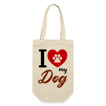 i love my dog - Gift Bag for Bottles - nature - Front