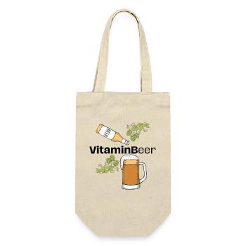 VitaminBeer - Geschenkbeutel für Flaschen - Natur - Vorne