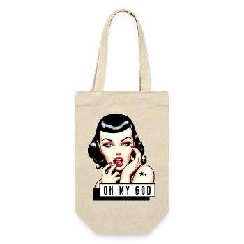 Lola Rockabilly Illustration TShirt - Gift Bag for Bottles - nature - Front