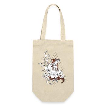 renard floral ornemental geometrie - Sac à bouteille - nature - Devant