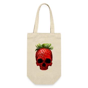 Strawberry Skull - Gift Bag for Bottles - nature - Front