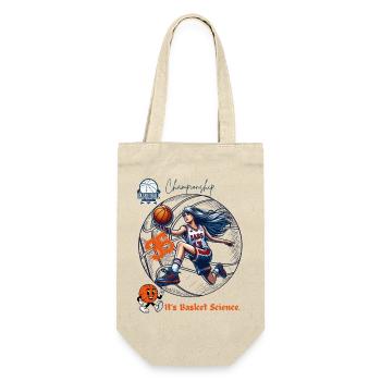 Dynamische Weibliche Basketball-Meisterin Illustration - Geschenkbeutel für Flaschen - Natur - Vorne