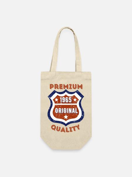 Premium-Qualität 1965 - Geschenkbeutel für Flaschen - Natur