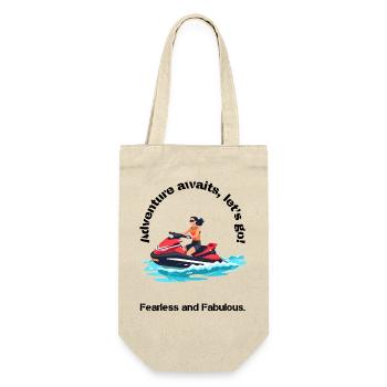 Vibrant Jet Ski Adventure Design - Gift Bag for Bottles - nature - Front