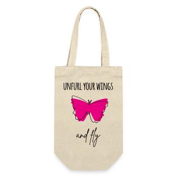 Schmetterling - Geschenkbeutel für Flaschen - Natur - Vorne