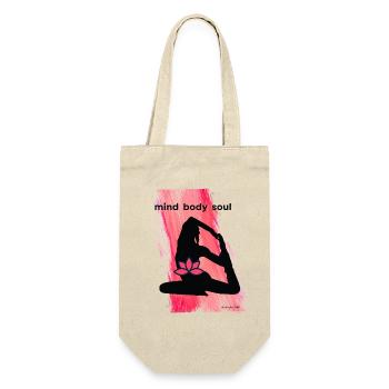 Silhueta Yoga with Lotus Flower - Gift Bag for Bottles - nature - Front