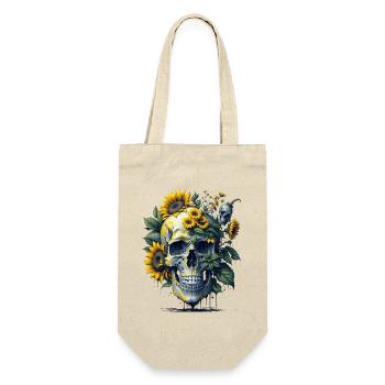 Sunflower Skull - Sac à bouteille - nature - Devant