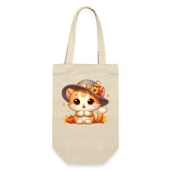 chat automne3 - Sac à bouteille - nature - Devant
