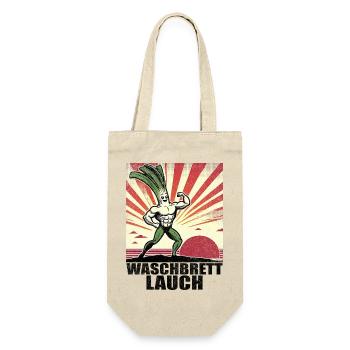 Washboard Garlic with Washboard Abs - Gift Bag for Bottles - nature - Front