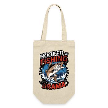 Hooked on Fishing, Not on Drama - Gift Bag for Bottles - nature - Front