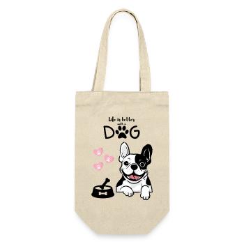 Pull mignon pour maman de chien bouledogue français « Frenchie » - Sac à bouteille - nature - Devant