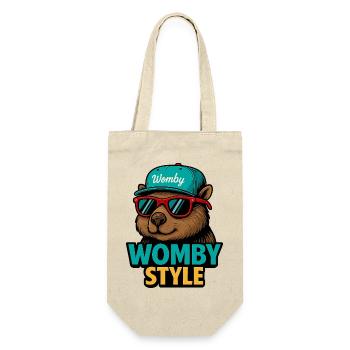 Womby Style Biber mit Sonnenbrillen - Geschenkbeutel für Flaschen - Natur - Vorne
