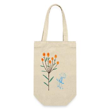 Qualle - Geschenkbeutel für Flaschen - Natur - Vorne