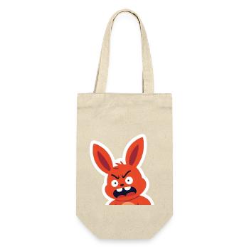 Angry Red Bunny Cartoon - Gift Bag for Bottles - nature - Front