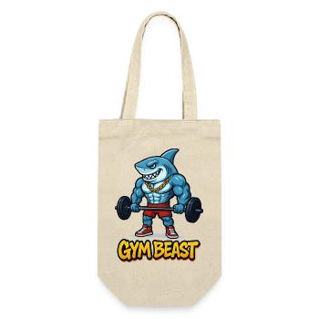 Shark Muscles Comic Bodybuilder - Gift Bag for Bottles - nature - Front