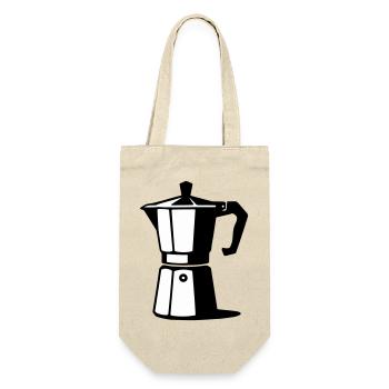 Espresso Kanne  - Geschenkbeutel für Flaschen - Natur - Vorne