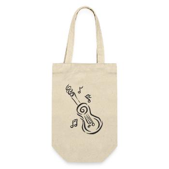 Spiral Guitar with Notes - Gift Bag for Bottles - nature - Front