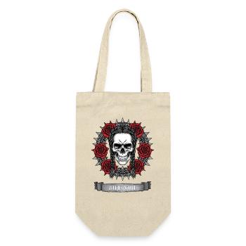 Bikergirl - Geschenkbeutel für Flaschen - Natur - Vorne